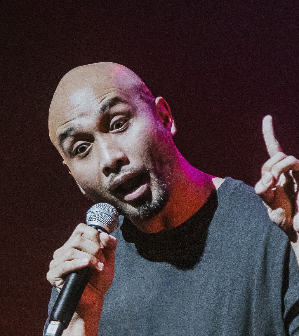 Fadzri Rashid, formerly Fakkah Fuzz, performing stand-up with a microphone